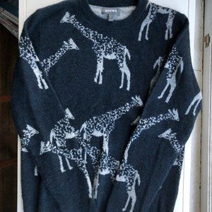 Bonobos Giraffe Print Sweater Men's Small Slim